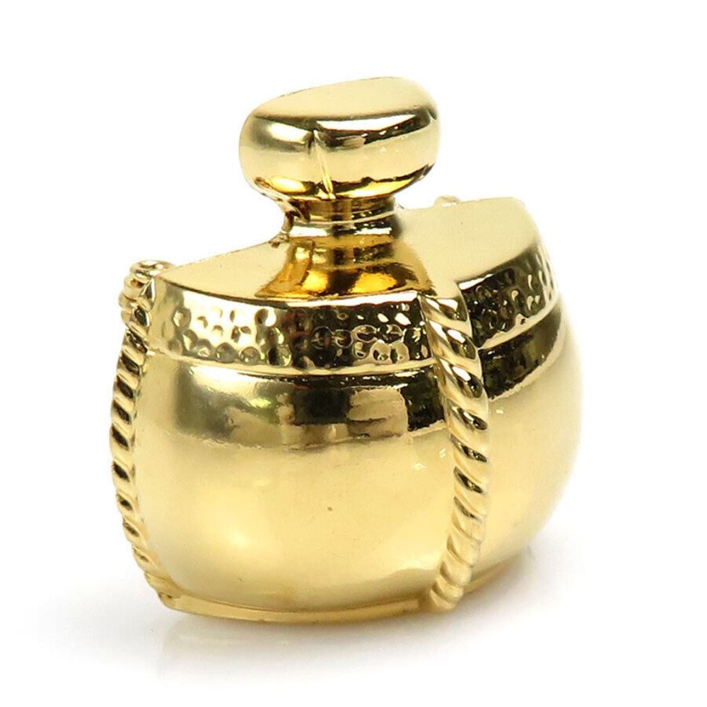 Auth YVES SAINT LAURENT Brooch Gold Metal -